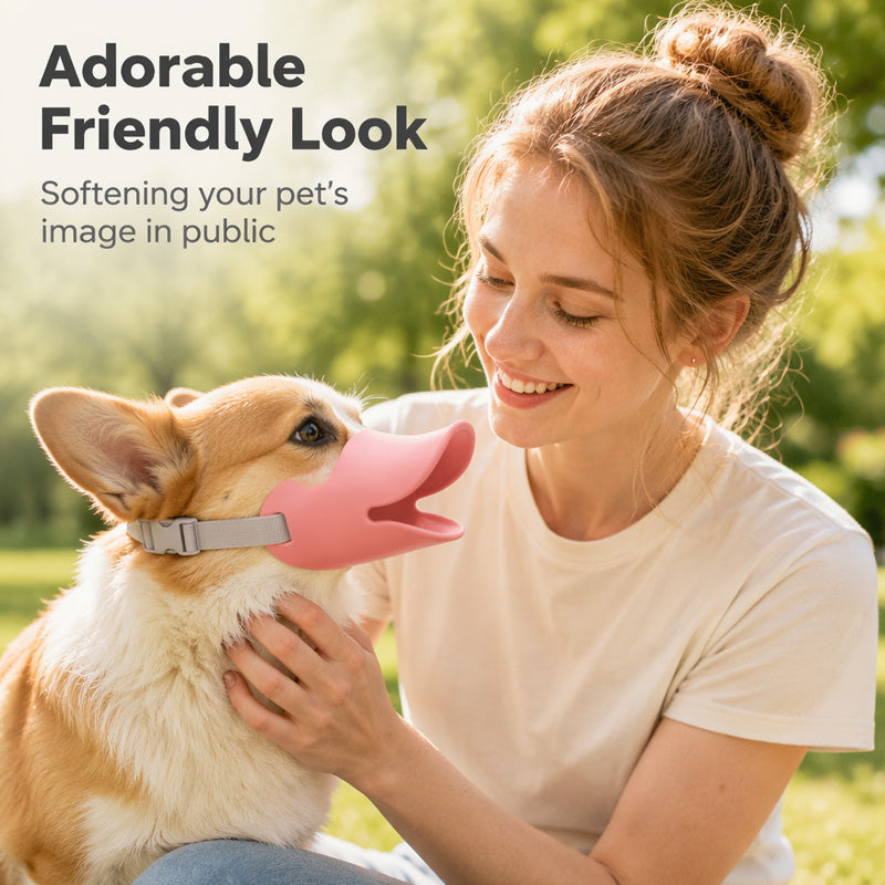 🎉🎉Surprise 50% off！🐕Protect you and your furry friends！😊Cute Duck Bill Silicone Dog Muzzle