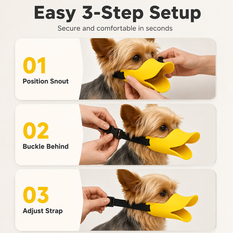 🎉🎉Surprise 50% off！🐕Protect you and your furry friends！😊Cute Duck Bill Silicone Dog Muzzle