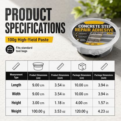 🥳2026 HOT SALE🥳💞50K+ SOLD!🔧🏠 50% OFF! Concrete Step Repair Adhesive – Permanently bonds cracked stairs & walkways. Weatherproof – resists heat, ice & rain. Walk safely again! 🛡️✨