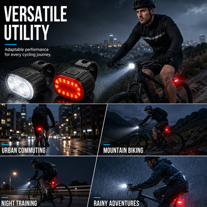 📢📢50% OFF !! ⏰USB Rechargeable Bike Light Set🚲🔦