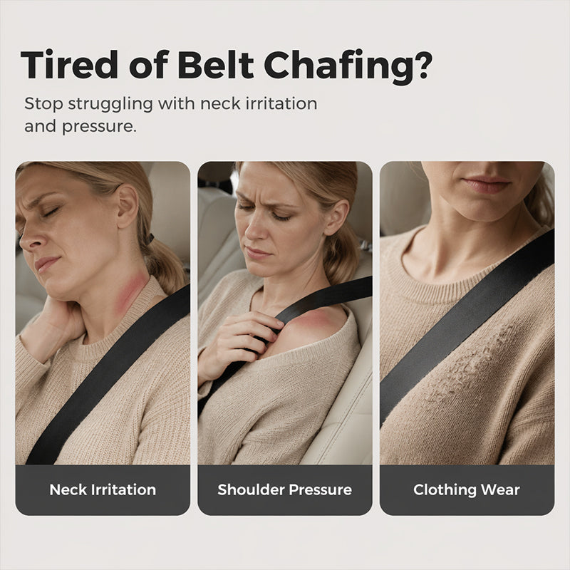 📢📢BUY 1 GET 1 FREE !! ⏰Universal Faux Suede Car Seat Belt Shoulder Cover Extended Cushion Padding