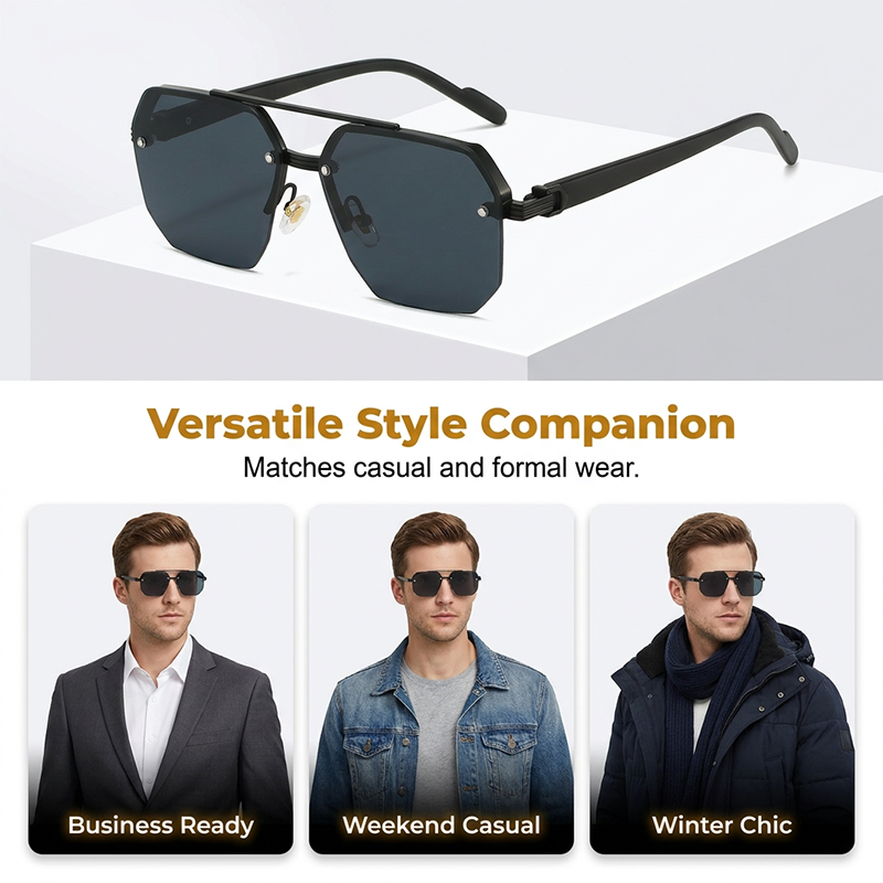📢📢50% OFF !! ⏰Men's Stylish Geometric Polygon Sunglasses