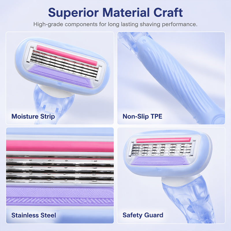 5-Blade Razor Handle for Women