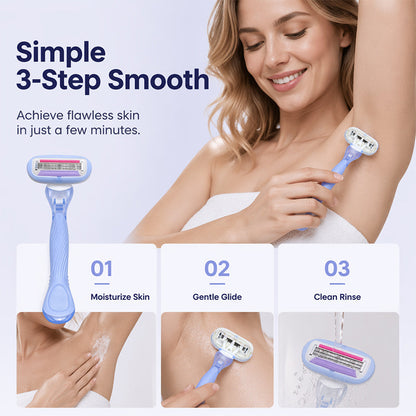 5-Blade Razor Handle for Women