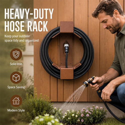 📢📢50% OFF !! ⏰Wall Mounted Iron Garden Hose Holder