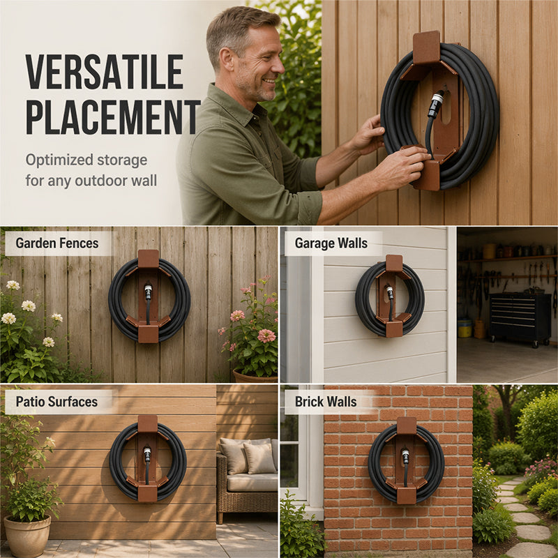 📢📢50% OFF !! ⏰Wall Mounted Iron Garden Hose Holder