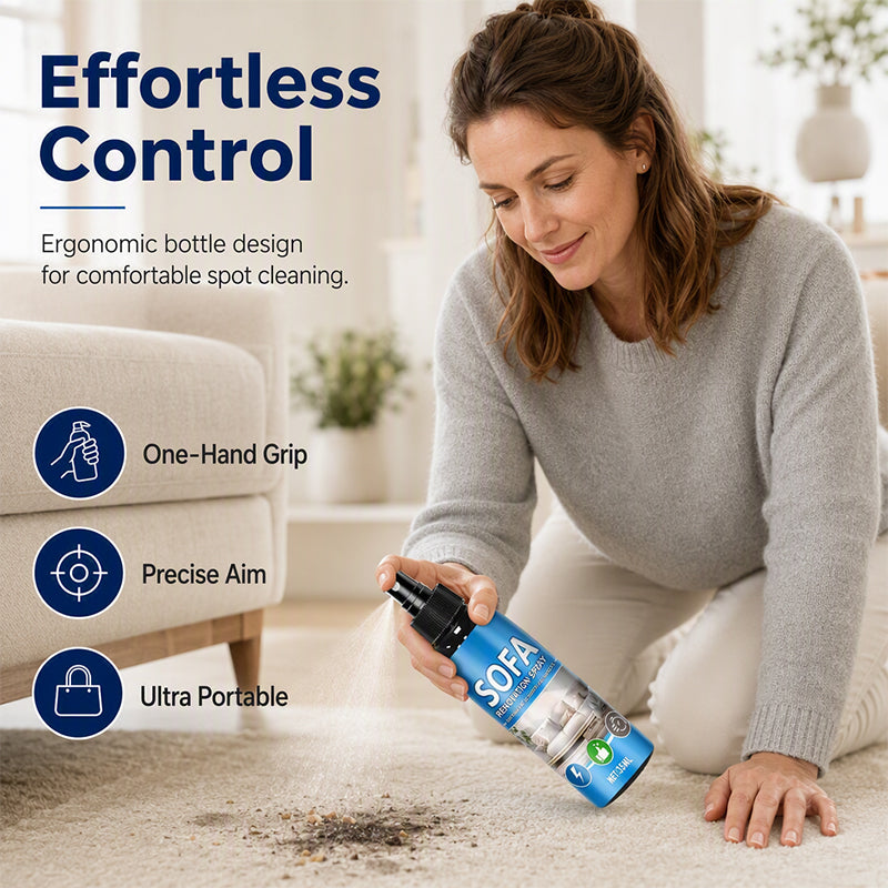 🥳2026 HOT SALE🥳💞50K+ SOLD!🛋️✨ 50% OFF! No‑Rinse Fabric Cleaner Spray – Just spray & wipe – no water, no rinsing. Perfect for sofas, carpets & upholstery – fresh in minutes! 🧼💨