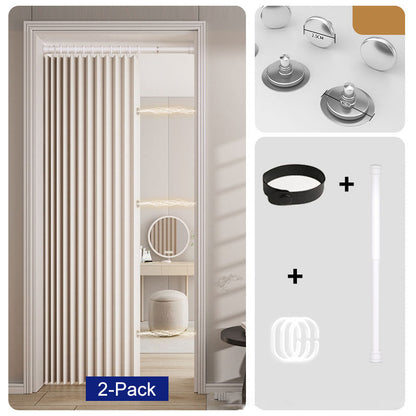 ⏰🔥LIMITED TIME 49% OFF! ⭐No-Drill Magnetic Accordion Door Curtain