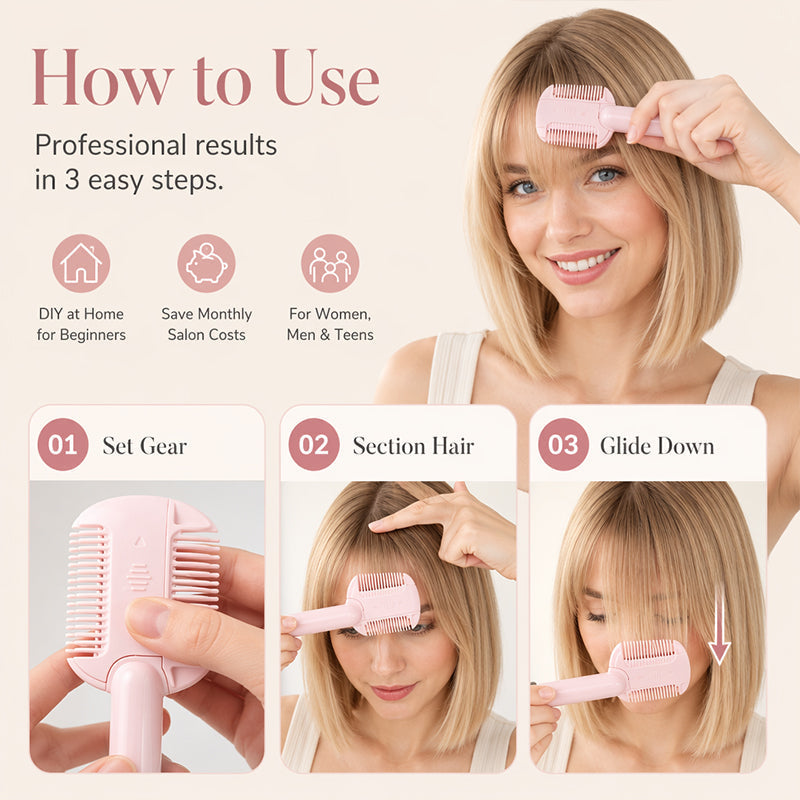 DIY Hair Thinning Comb – Adjustable Blade & Beginner-Friendly Design