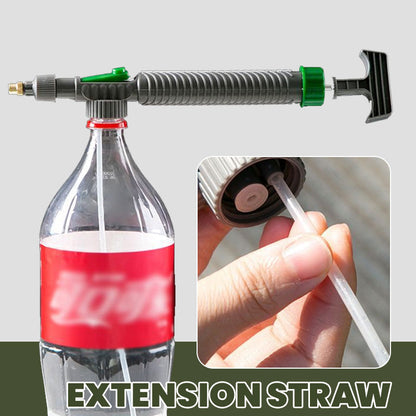 🌿 Manual Drink Bottle Sprayer with Adjustable Nozzle‑Portable DIY Garden Spray Tool, Fits Standard Plastic Bottles for Plant Watering, Fertilizing & Pest Control