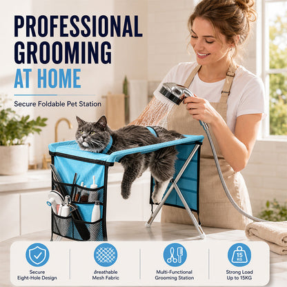 ⏳Limited-time 48% off⏰2-in-1 Foldable Pet Grooming Bed🐱🐶🛋️