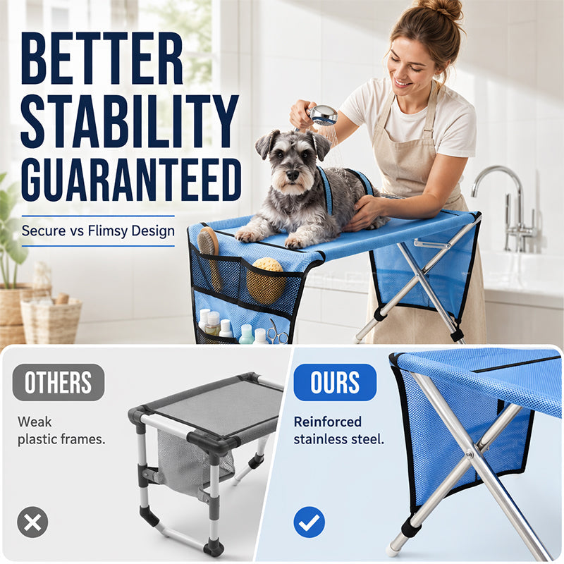 ⏳Limited-time 48% off⏰2-in-1 Foldable Pet Grooming Bed🐱🐶🛋️