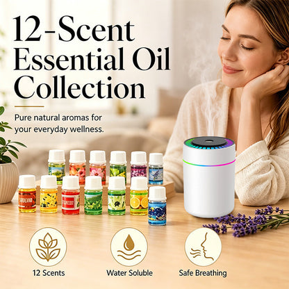 🔥Limited Time 50% Off！🎁🌺The fresh scent lifts your mood！🌷12-Pack Water Soluble Essential Oils Set