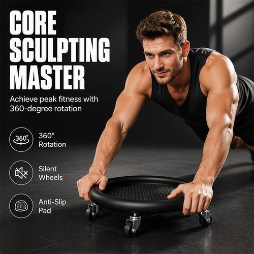 🎁2026 New Arrivals 50% OFF💥Abdominal Roller Wheel Disc with Knee Mat – Stable 💪