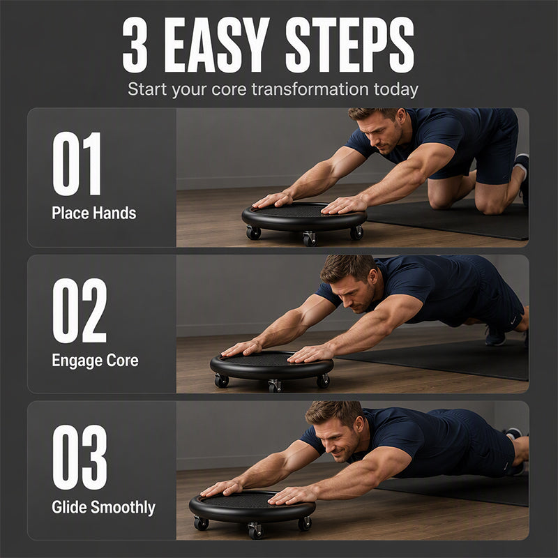 🎁2026 New Arrivals 50% OFF💥Abdominal Roller Wheel Disc with Knee Mat – Stable 💪