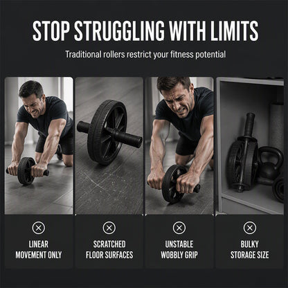 🎁2026 New Arrivals 50% OFF💥Abdominal Roller Wheel Disc with Knee Mat – Stable 💪