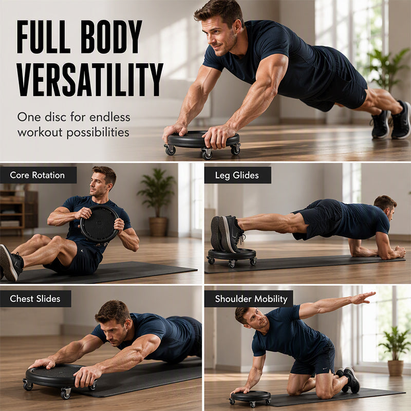 🎁2026 New Arrivals 50% OFF💥Abdominal Roller Wheel Disc with Knee Mat – Stable 💪