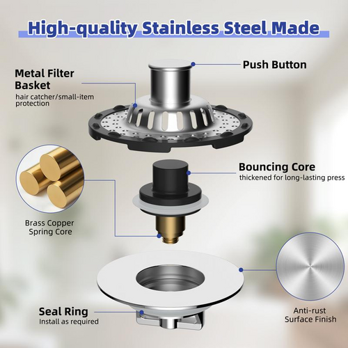 📢📢50% OFF !!⏰Stainless Steel Kitchen Sink Strainer