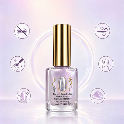 📢📢40% OFF !! ⏰Lilac Glossy Mirror Nail Strengthener