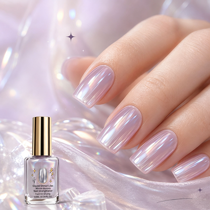 📢📢LIMITED TIME: Buy 1 Get 1 Free!!! ⏰Lilac Glossy Mirror Nail Strengthener