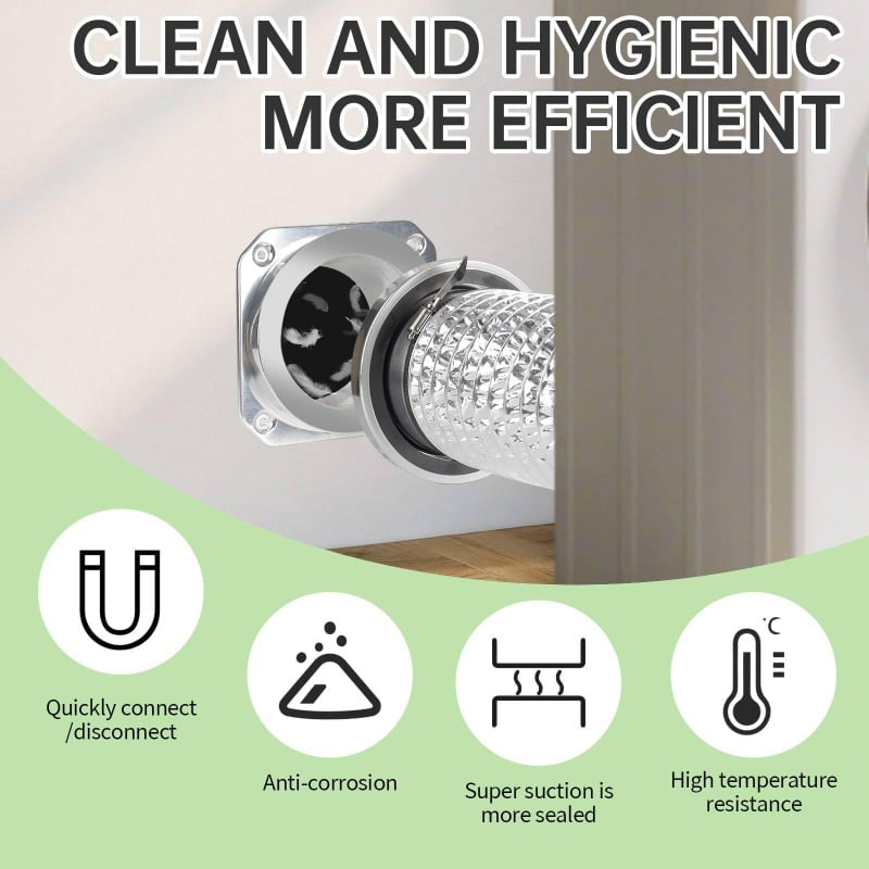 🎉 2026 Sale — Over 7,900 Sold!🧲 Magnetic Dryer Vent Coupling Connector Kit