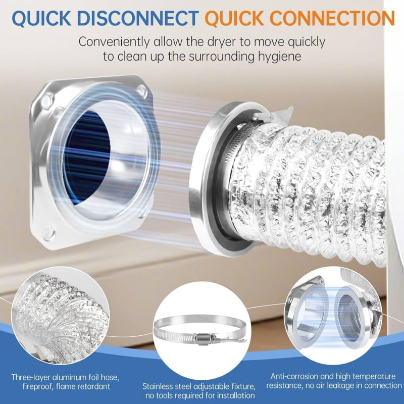 🎉 2026 Sale — Over 7,900 Sold!🧲 Magnetic Dryer Vent Coupling Connector Kit