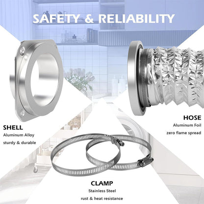 🎉 2026 Sale — Over 7,900 Sold!🧲 Magnetic Dryer Vent Coupling Connector Kit