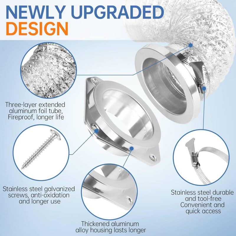 🎉 2026 Sale — Over 7,900 Sold!🧲 Magnetic Dryer Vent Coupling Connector Kit