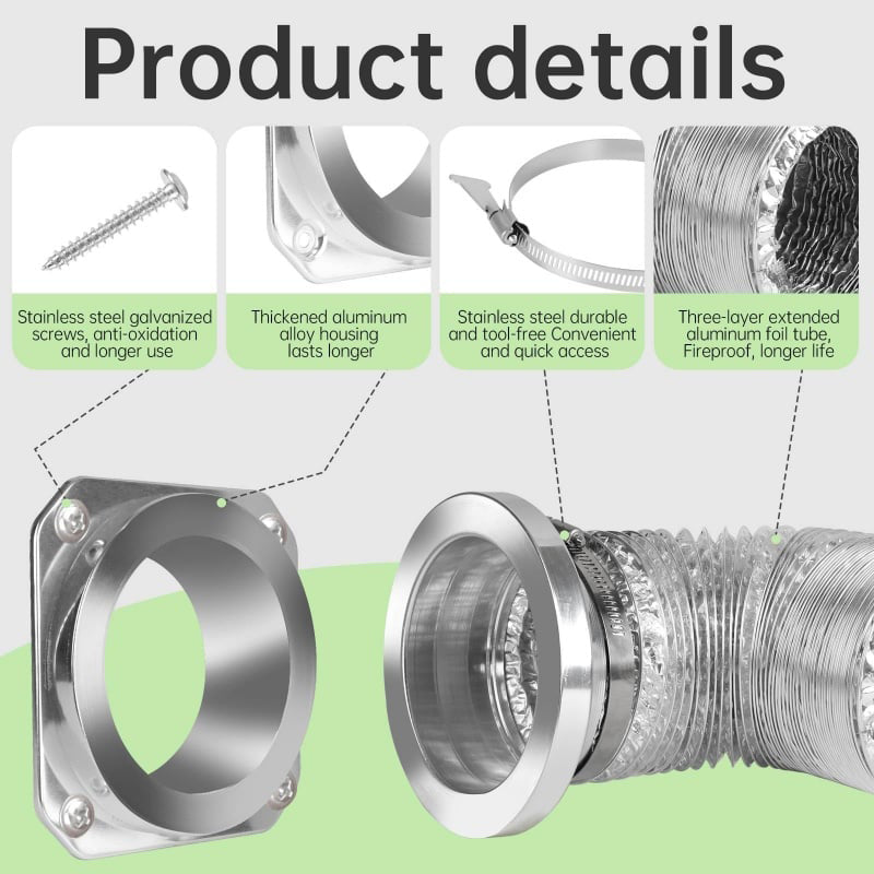 🎉 2026 Sale — Over 7,900 Sold!🧲 Magnetic Dryer Vent Coupling Connector Kit