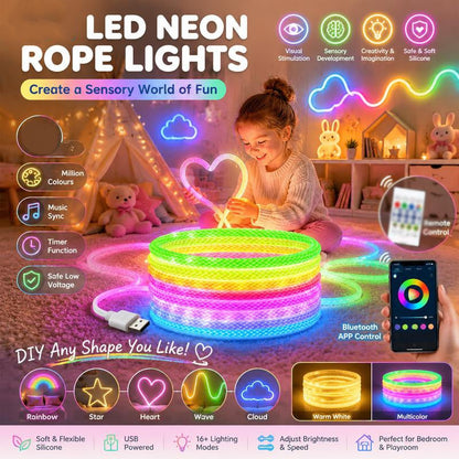 📢📢50% OFF !! ⏰Dragon Scale Woven LED Neon Rope Light