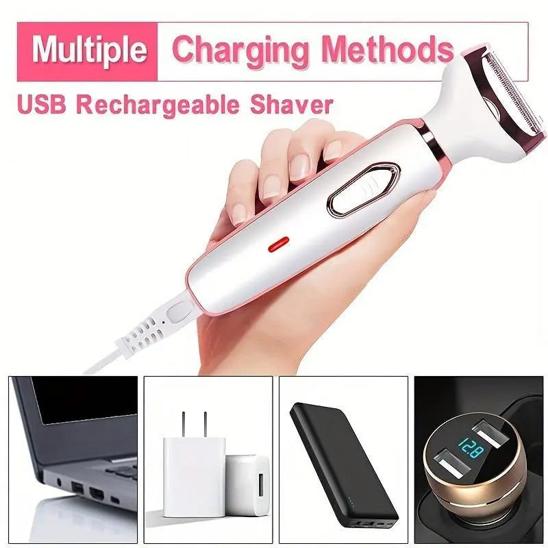 🏆 Last Day Special Price £13.99 ! ⚡ 4‑In‑1 Electric Cordless Lady Body Hair Shaver – smooth gentle shaving, cord‑free convenience, multi‑head design, ideal for body, armpit and bikini line grooming ✨
