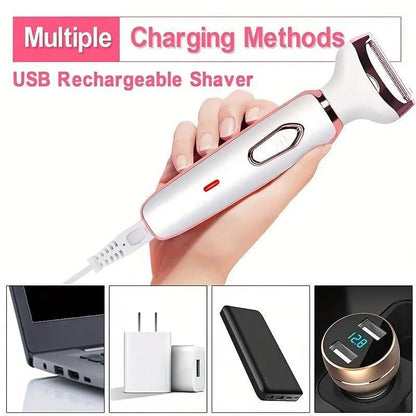 🏆 Last Day Special Price £13.99 ! ⚡ 4‑In‑1 Electric Cordless Lady Body Hair Shaver – smooth gentle shaving, cord‑free convenience, multi‑head design, ideal for body, armpit and bikini line grooming ✨