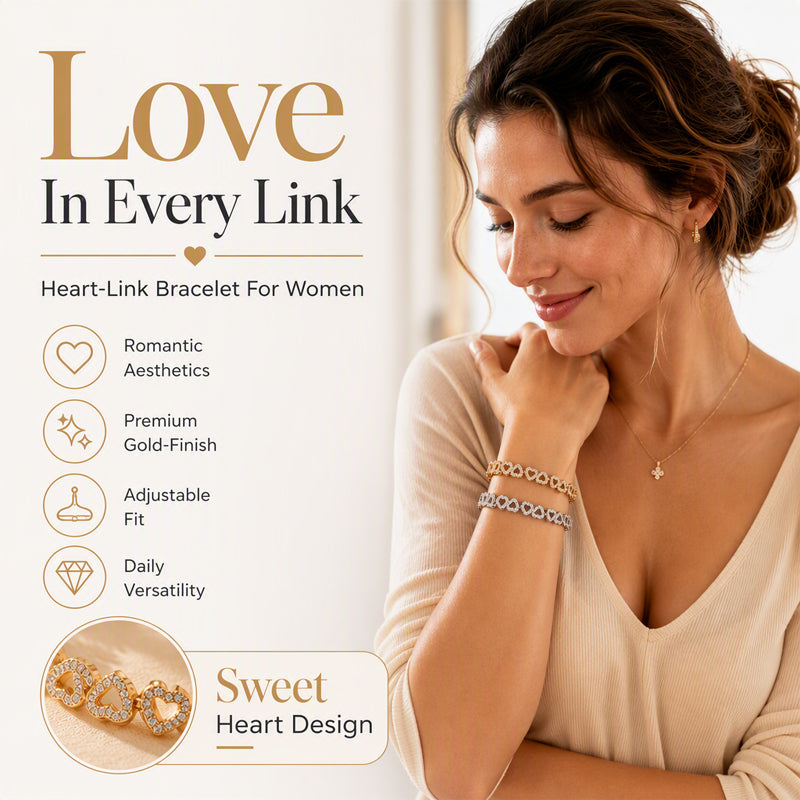 🎉 2026 Sale — Over 28,700 Sold!💎 Women's Elegant Sparkling Heart Bracelet