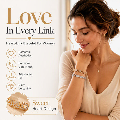 🎉 2026 Sale — Over 28,700 Sold!💎 Women's Elegant Sparkling Heart Bracelet