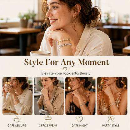 🎉 2026 Sale — Over 28,700 Sold!💎 Women's Elegant Sparkling Heart Bracelet
