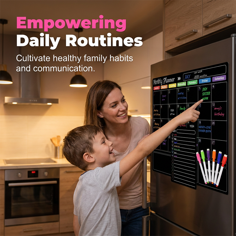📢📢40% OFF !! ⏰Magnetic Fridge Calendar Planner Set with Markers