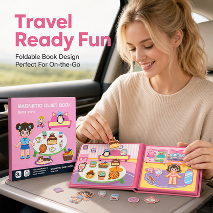 🎀50% OFF📒Kids Magnetic Quiet Book🧩Folding Puzzle Scene Early Educational Toy for Boys Girls👦