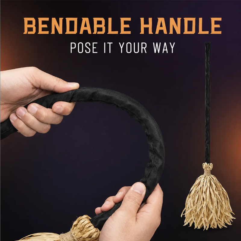 🧙 Bring Your Garden to Life This Halloween – Animated Witch Broom with Lights & Spooky Sounds. 50% Off. UK Stock