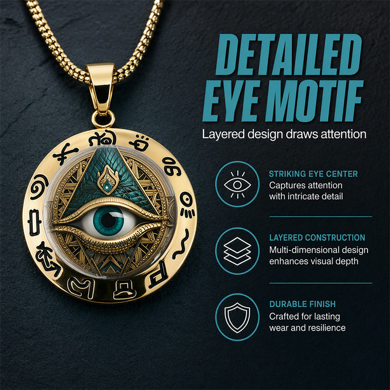 📢📢50% OFF !! ⏰Vintage All Seeing Eye Pendant Necklace