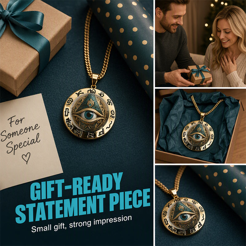 📢📢50% OFF !! ⏰Vintage All Seeing Eye Pendant Necklace