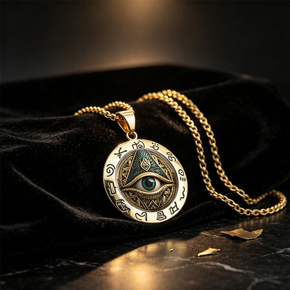 📢📢50% OFF !! ⏰Vintage All Seeing Eye Pendant Necklace