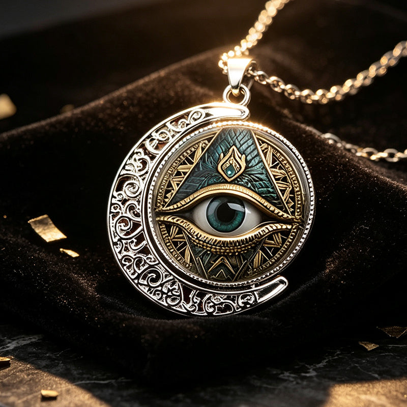 📢📢50% OFF !! ⏰Vintage All Seeing Eye Pendant Necklace