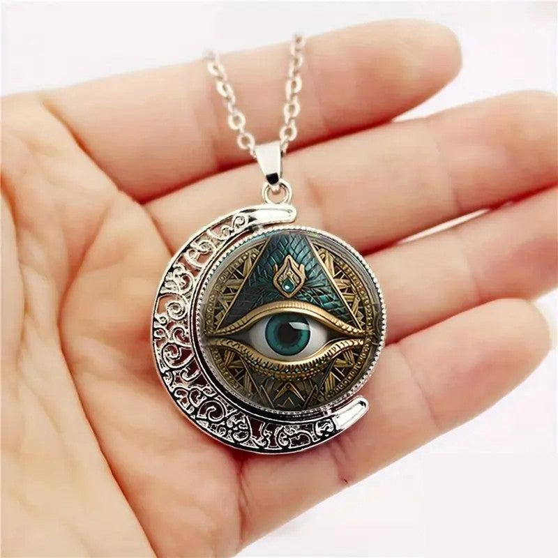 📢📢50% OFF !! ⏰Vintage All Seeing Eye Pendant Necklace