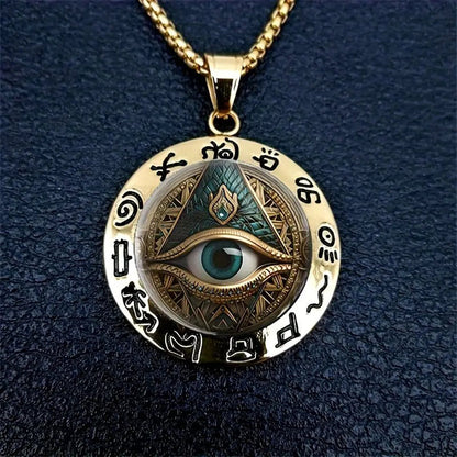 📢📢50% OFF !! ⏰Vintage All Seeing Eye Pendant Necklace
