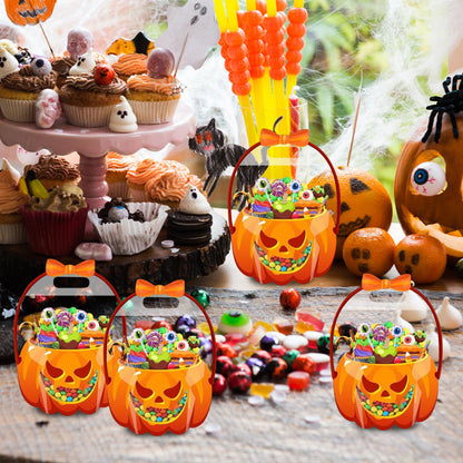 Halloween Transparent Pumpkin Favor Bags（10 tablets per package）