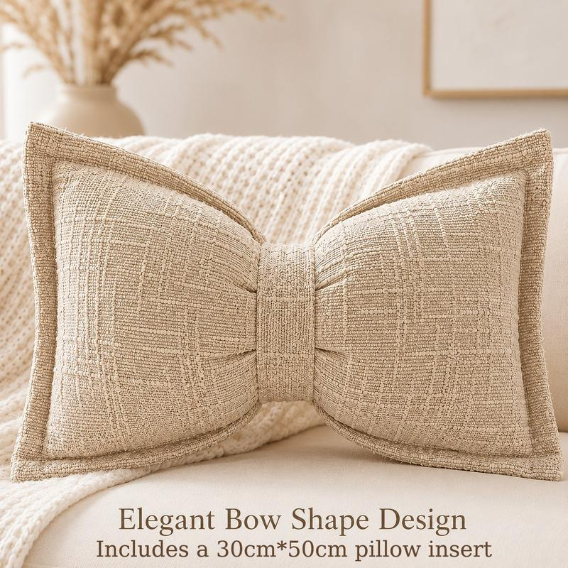 🎀 49% OFF NOW! 🛋️ Soft Chenille Bow-Shaped Throw Pillow – Ultra-soft, plush & decorative – Perfect for sofas, beds & cozy corners ✨