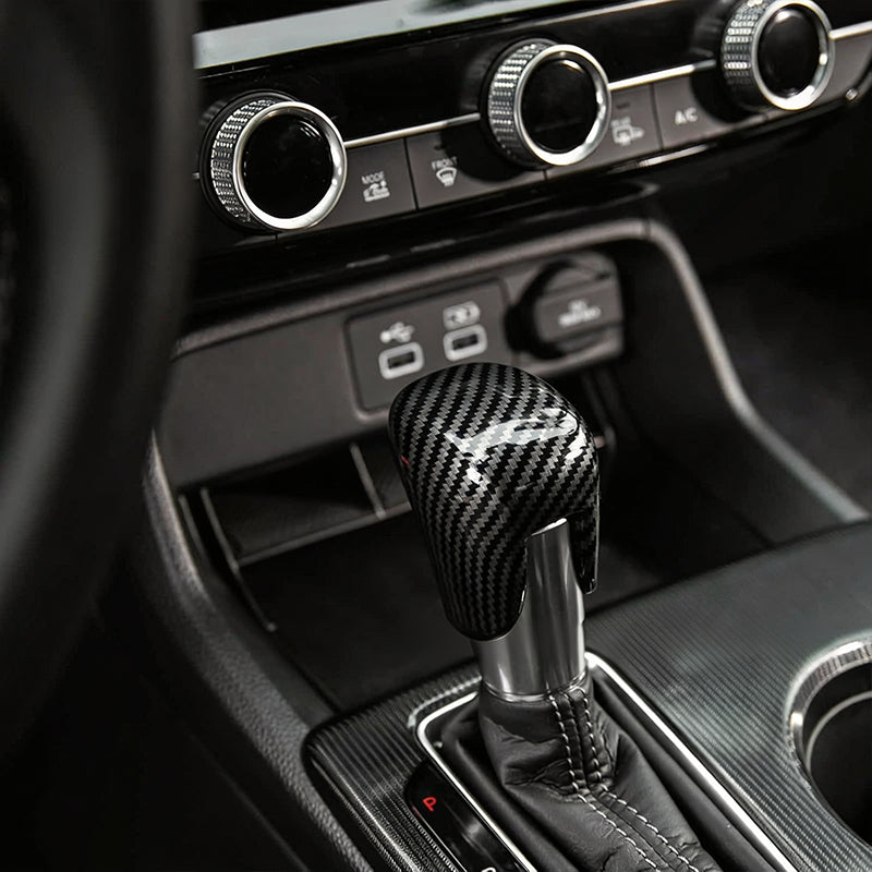 📢📢50% OFF !! ⏰Gear Shift Knob Cover for 2018-2025 Civic Carbon Fiber Trim