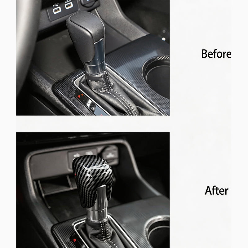 📢📢50% OFF !! ⏰Gear Shift Knob Cover for 2018-2025 Civic Carbon Fiber Trim