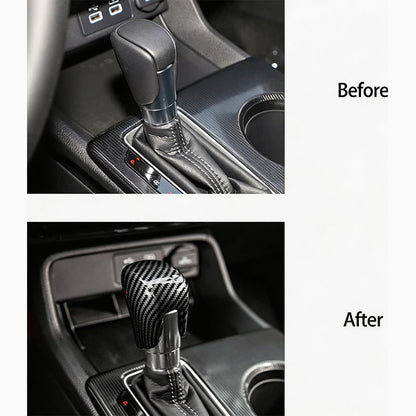 📢📢50% OFF !! ⏰Gear Shift Knob Cover for 2018-2025 Civic Carbon Fiber Trim