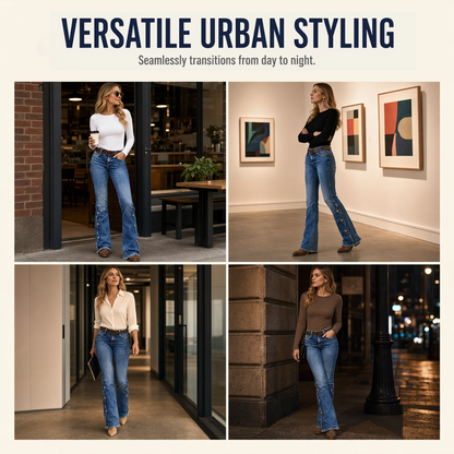 ⏰Last Day Sale 49% OFF& Free Shipping✈️💃Women High Waisted Distressed Flare Jeans